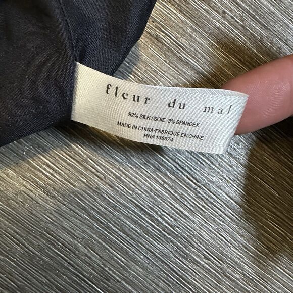 Fleur Du Mal Silk Black Polka Dot Love Bound Mini Skirt Strawberries Sz S Size 4 - Picture 3 of 3